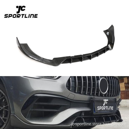 Real Carbon Fiber Front Bumper Lip Splitter Spoiler for Mercedes-Benz GLA/GLA250/GLA35 AMG SUV (2020+)